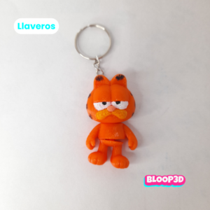 Llavero flexible de Garfield impreso en 3D