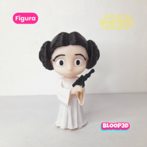 Figura de Princesa Leia impresa en 3D – 10 cm