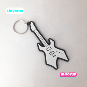 Llaveros de Stranger Things impresos en 3D - Guitarra
