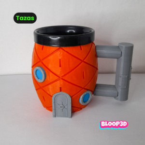 Taza de Bob Esponja impresa en 3D inspirada en la casa piña