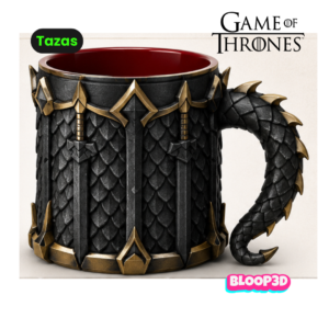 Taza inspirada en Game of Thrones impresa en 3D