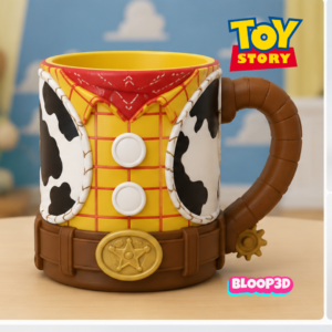 Taza inspirada en Woody impresa en 3D