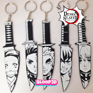Llaveros de Demon Slayer impresos en 3D modelos a elección