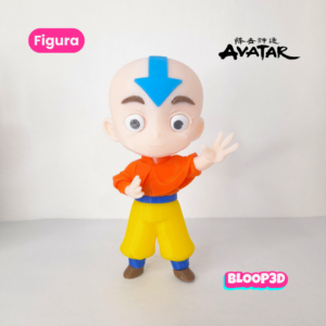 Figura de Avatar Aang chibi impresa en 3D de 10 cm