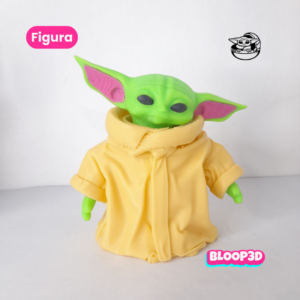 Figura de Grogu impresa en 3D de 10 cm | Baby Yoda coleccionable