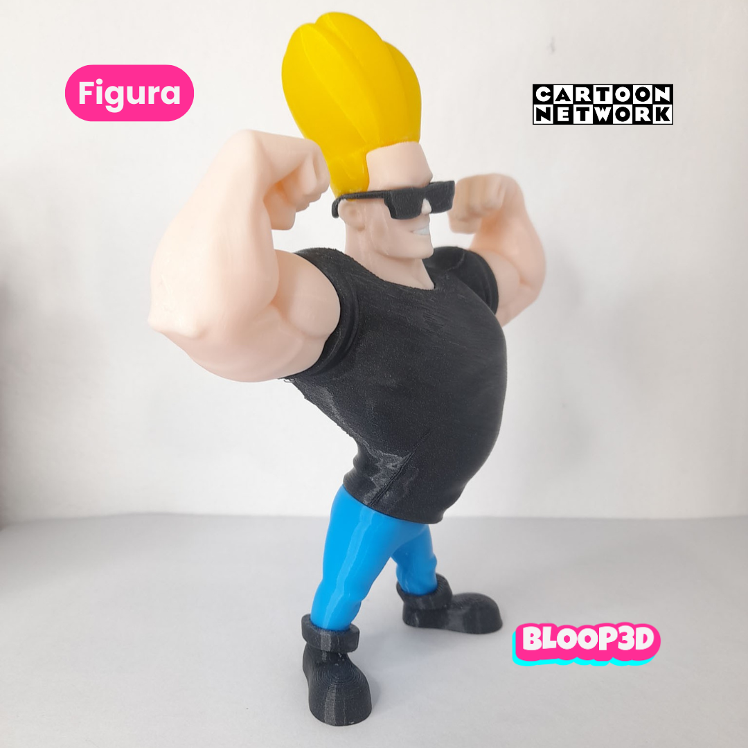 Figura de Johnny Bravo impresa en 3D de 15 cm | Decoración y colección - Imagen 4