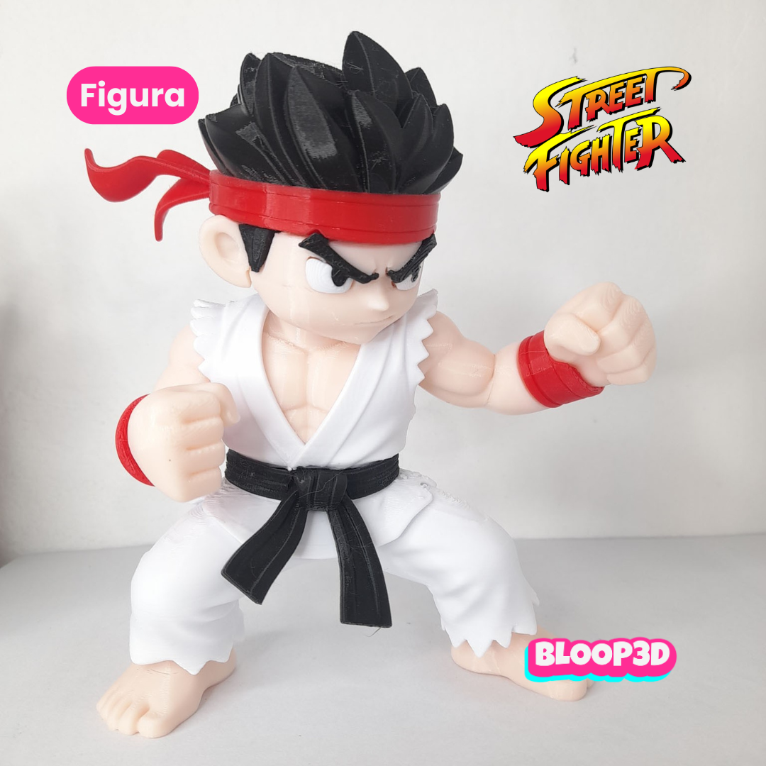 Figura de Ryu impresa en 3D inspirada en Street Fighter - Imagen 3