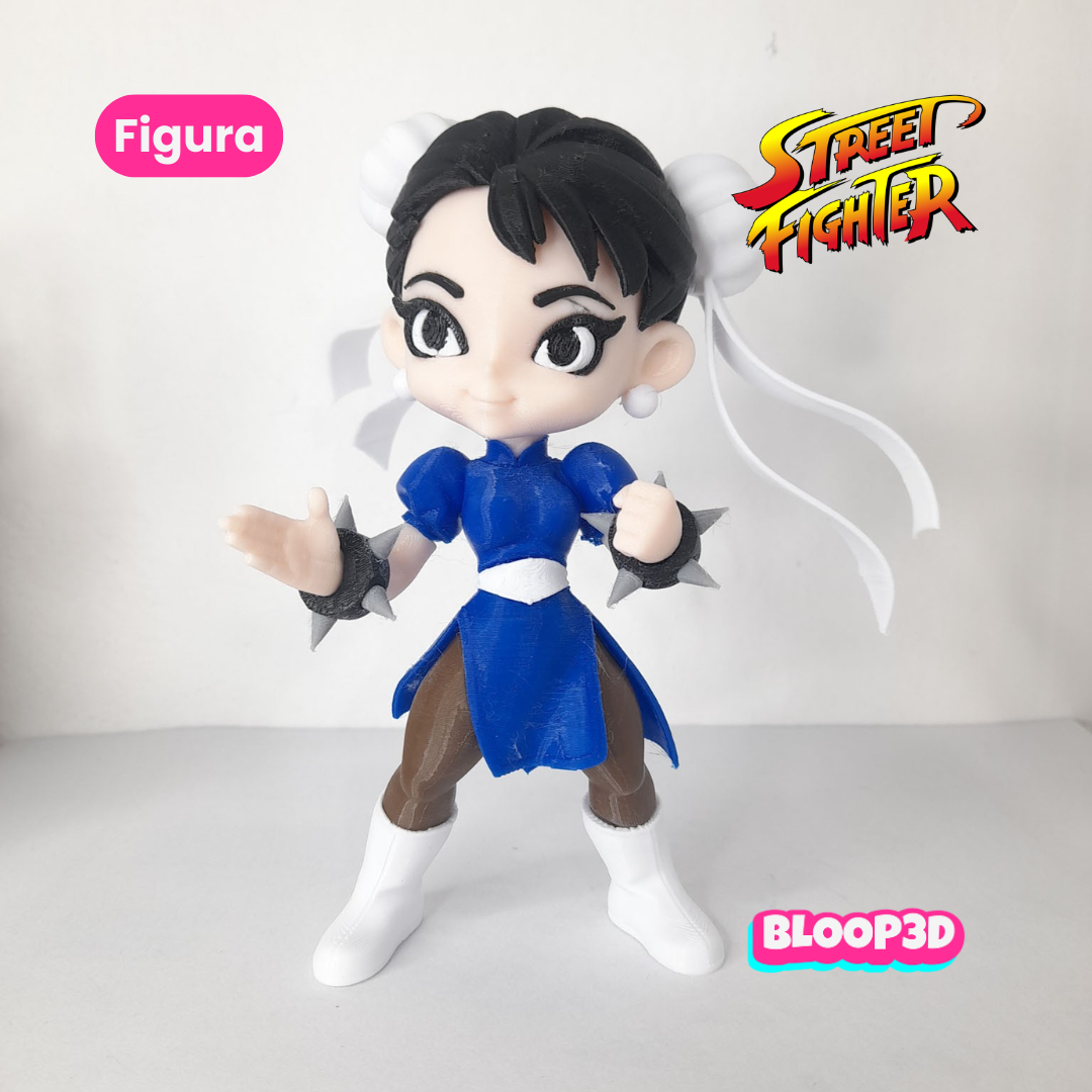 Figura de Chun-Li impresa en 3D inspirada en Street Fighter - Imagen 3