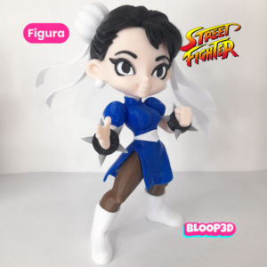 Figura de Chun-Li impresa en 3D inspirada en Street Fighter