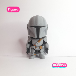 The Mandalorian Chibi – Figura Star Wars impresa en 3D de 10 cm