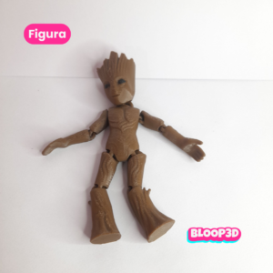 Figura Groot Flexy articulada impresa en 3D de 10 cm